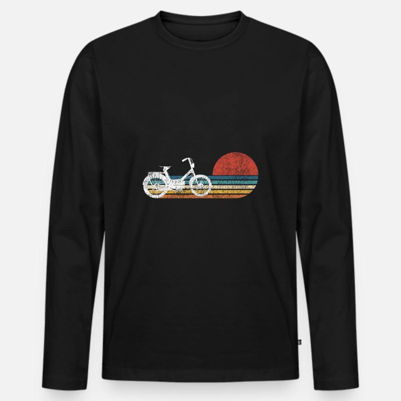 Moped 50ccm - Männer Premium Bio Langarmshirt - Schwarz