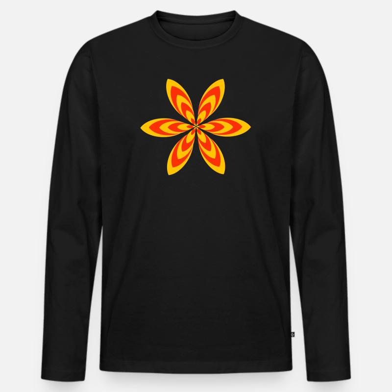 Graphic - graphic pattern - geometric pattern - Men's Premium Organic Long Sleeve Shirt - black