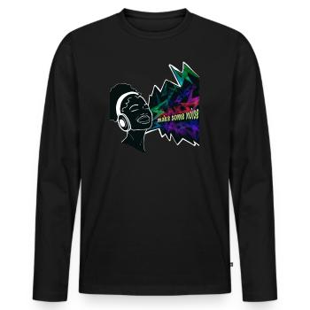 Party - Music - Men's Premium Organic Long Sleeve Shirt - black - Front - Nico (187cm)