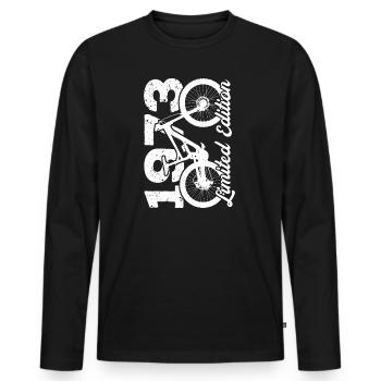1973 Édition limitée VTT Bike Bike Bike - T-shirt manches longues Premium bio Homme - noir - Devant - Nico (187cm)