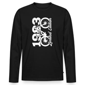 1983 Édition limitée VTT Bike Bike Bike - T-shirt manches longues Premium bio Homme - noir - Devant - Nico (187cm)