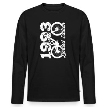 1993 Édition limitée VTT Bike Bike Bike - T-shirt manches longues Premium bio Homme - noir - Devant - Nico (187cm)