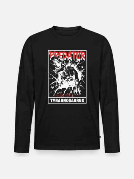 Predator - Tyrannosaurus - Men's Premium Organic Long Sleeve Shirt - black