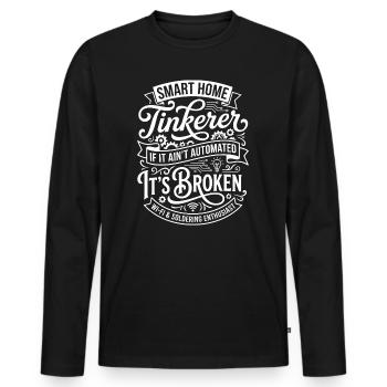 Smart Home Tinkerer Design - Men's Premium Organic Long Sleeve Shirt - black - Front - Nico (187cm)