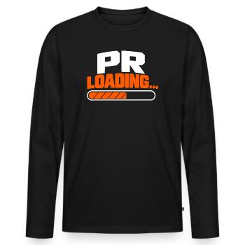 PR-Laden... für Läufer - Männer Premium Bio Langarmshirt - Schwarz - Vorne - Nico (187cm)