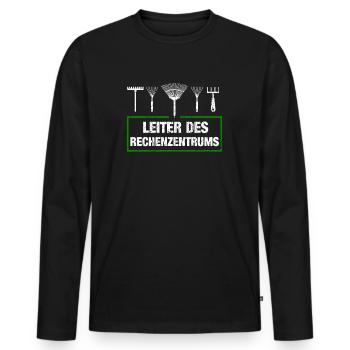 Leiter des Rechenzentrums Garten Boss Chef Gärtner - Männer Premium Bio Langarmshirt - Schwarz - Vorne - Nico (187cm)