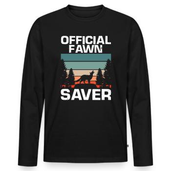 Conception de coyote pour les réacteurs de coyote - T-shirt manches longues Premium bio Homme - noir - Devant - Nico (187cm)