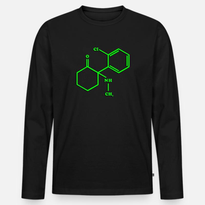 Ketamin - Männer Premium Bio Langarmshirt - Schwarz