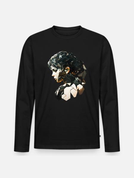 Anime No8 - Männer Premium Bio Langarmshirt - Schwarz