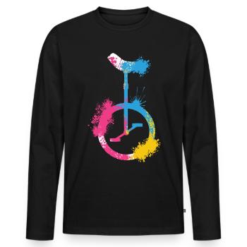 Einrad Fahren Zirkus Jonglieren - Männer Premium Bio Langarmshirt - Schwarz - Vorne - Nico (187cm)