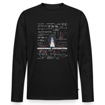 Cadeau de maths pour enseignants Probability Pun - T-shirt manches longues Premium bio Homme - noir - Devant - Nico (187cm)