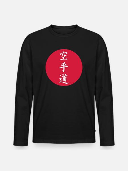 karaté - T-shirt manches longues Premium bio Homme - noir