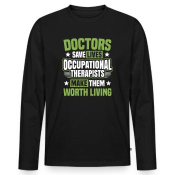 Occupational therapy occupational therapist occupational therapist - Men's Premium Organic Long Sleeve Shirt - black - Front - Nico (187cm)