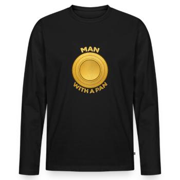 Prospecteur d’or Exploitation minière Pioche de la ruée vers l’or - T-shirt manches longues Premium bio Homme - noir - Devant - Nico (187cm)