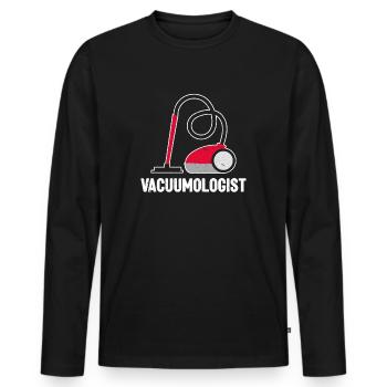 Staubsauger Haushalt Hausputz Hausfrau Hausmann - Männer Premium Bio Langarmshirt - Schwarz - Vorne - Nico (187cm)