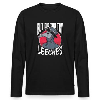 Docteur Docteur Dictons Thérapie de sangsue Épidémie Docteur - T-shirt manches longues Premium bio Homme - noir - Devant - Nico (187cm)