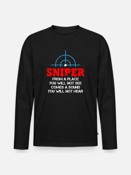 The Real Sniper - Men's Premium Organic Long Sleeve Shirt - black