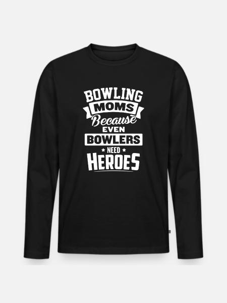 Bowling Mom - Men's Premium Organic Long Sleeve Shirt - black