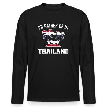 Thailand - Men's Premium Organic Long Sleeve Shirt - black - Front - Nico (187cm)