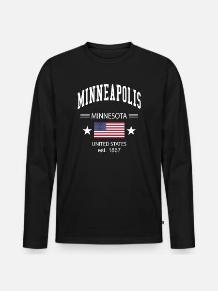 Minneapolis - T-shirt manches longues Premium bio Homme - noir