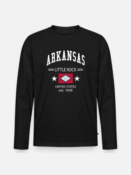 Arkansas - Men's Premium Organic Long Sleeve Shirt - black
