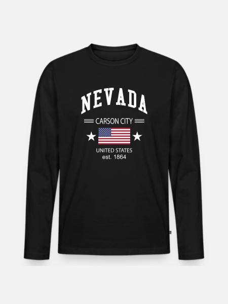 Nevada - Men's Premium Organic Long Sleeve Shirt - black