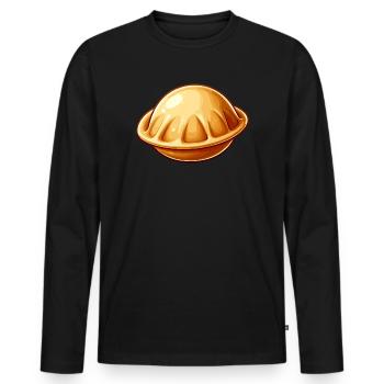 I Love Pelmeni Saying in Russian Funny - Men's Premium Organic Long Sleeve Shirt - black - Front - Nico (187cm)