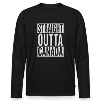 L’offre De La Terre Canada - T-shirt manches longues Premium bio Homme - noir - Devant - Nico (187cm)