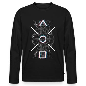 Next Gen 2020 by ART8NS - Männer Premium Bio Langarmshirt - Schwarz - Vorne - Nico (187cm)