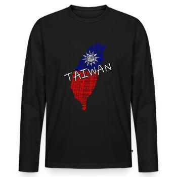 taiwan Taiwan taipeh - Männer Premium Bio Langarmshirt - Schwarz - Vorne - Nico (187cm)