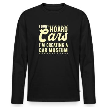Classic Cars Collector Funny Vintage Car - Men's Premium Organic Long Sleeve Shirt - black - Front - Nico (187cm)