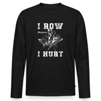 Équipe d’aviron Aviron amusant - T-shirt manches longues Premium bio Homme - noir - Devant - Nico (187cm)