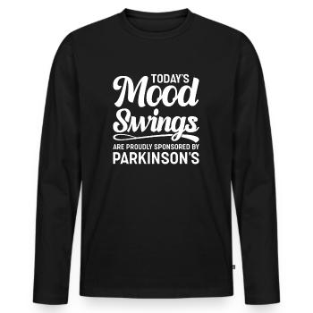Funny Parkinsons Awareness - Men's Premium Organic Long Sleeve Shirt - black - Front - Nico (187cm)