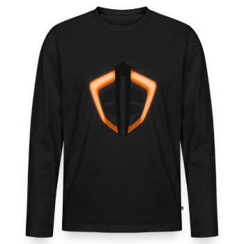 Motorcycle Mask 1290 - Men's Premium Organic Long Sleeve Shirt - black - Front - Nico (187cm)