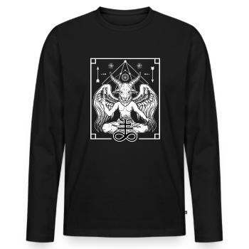 Baphomet Solve Et Coagula Occult Tarot Antichrist - Männer Premium Bio Langarmshirt - Schwarz - Vorne - Nico (187cm)
