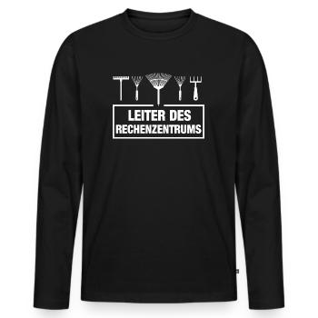 Leiter des Rechenzentrums Garten Gärtner Boss Chef - Männer Premium Bio Langarmshirt - Schwarz - Vorne - Nico (187cm)