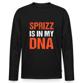 Sprizz est dans mon ADN Alcool Apéritif amer - T-shirt manches longues Premium bio Homme - noir - Devant - Nico (187cm)
