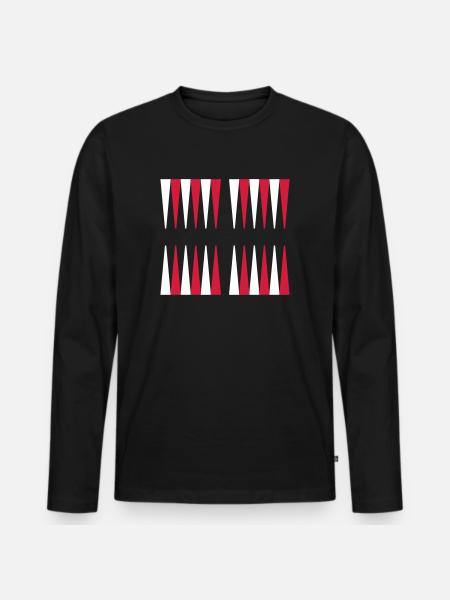 Backgammon - Männer Premium Bio Langarmshirt - Schwarz