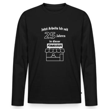 25 Jahre in einer Firma - Männer Premium Bio Langarmshirt - Schwarz - Vorne - Nico (187cm)
