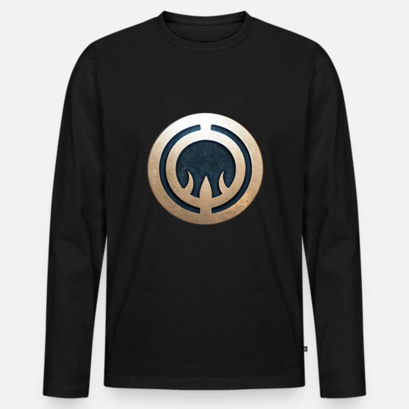 AI Medaille #2 - Männer Premium Bio Langarmshirt - Schwarz