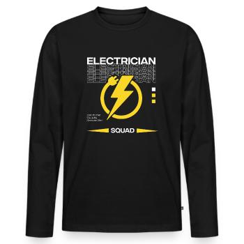 Circuits de tension Electro Electro Electrician - T-shirt manches longues Premium bio Homme - noir - Devant - Nico (187cm)