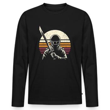 Eskrima - Cadeau d’arts martiaux philippins - T-shirt manches longues Premium bio Homme - noir - Devant - Nico (187cm)
