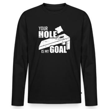 Cornhole - Men's Premium Organic Long Sleeve Shirt - black - Front - Nico (187cm)