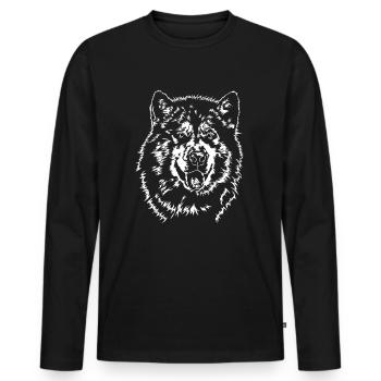 ALASKAN MALAMUTE Portrait Le cadeau des chiens de Wilsign - T-shirt manches longues Premium bio Homme - noir - Devant - Nico (187cm)