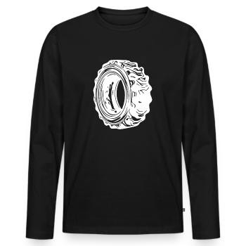 Énorme pneu pour les fans de sport et de tracteur - T-shirt manches longues Premium bio Homme - noir - Devant - Nico (187cm)