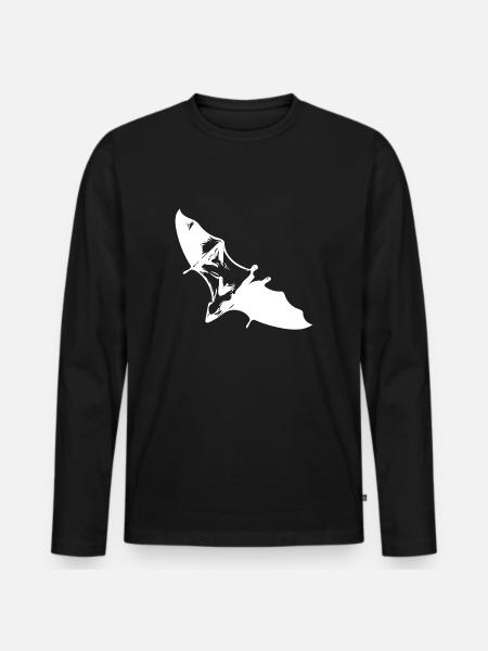 Gliding flying fox - Men's Premium Organic Long Sleeve Shirt - black