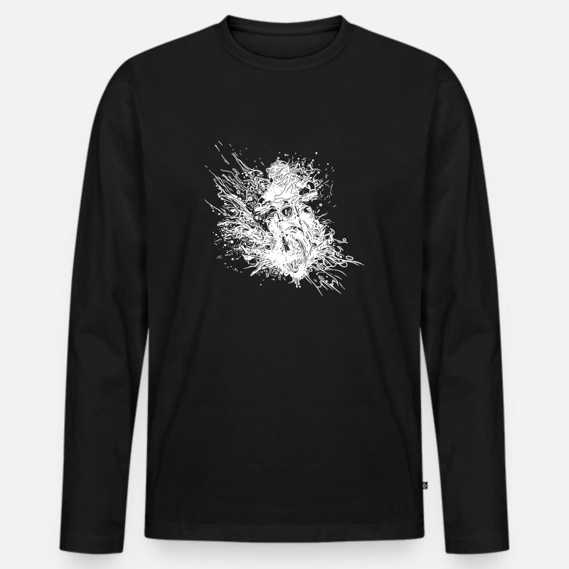 Motorradfahrer Geländefahrt - Männer Premium Bio Langarmshirt - Schwarz