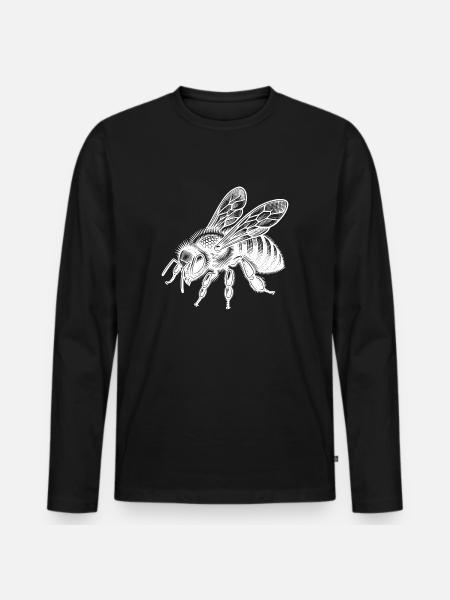Sweet Little Honey Bee - Men's Premium Organic Long Sleeve Shirt - black