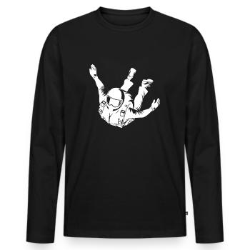 Flight phase parachute training parachute jump - Men's Premium Organic Long Sleeve Shirt - black - Front - Nico (187cm)