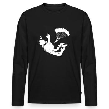 Two hobby skydiving skydiving - Men's Premium Organic Long Sleeve Shirt - black - Front - Nico (187cm)